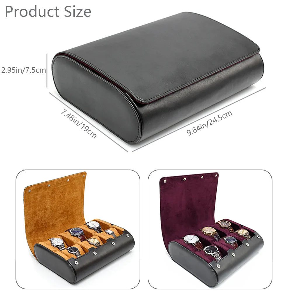 6-Slot Watch Travel Case Organizer for All