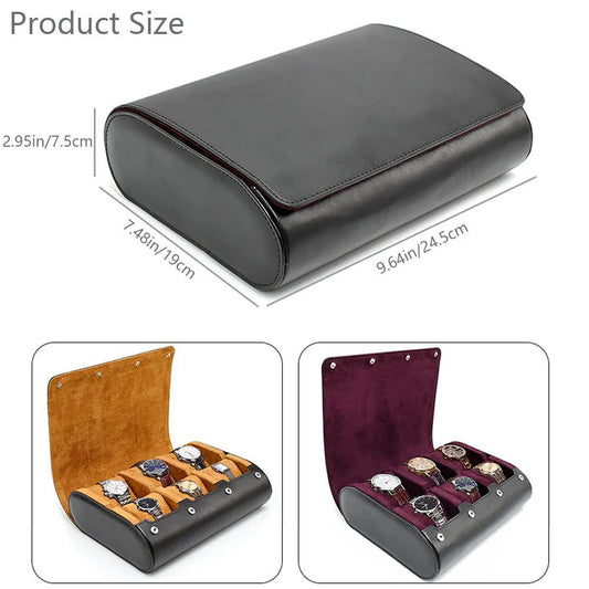 6-Slot Watch Travel Case Organizer for All