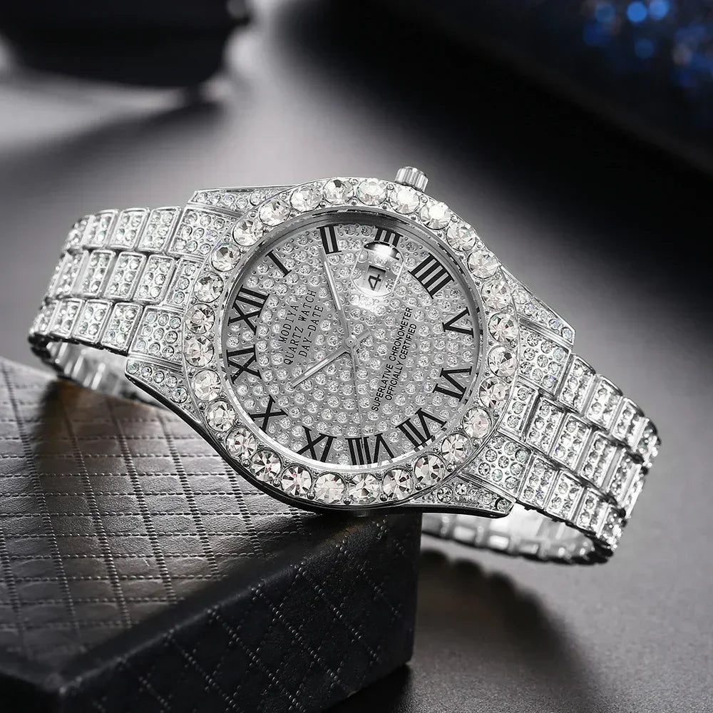 Luxury Rhinestone Quartz Hip Hop Watch Unisex