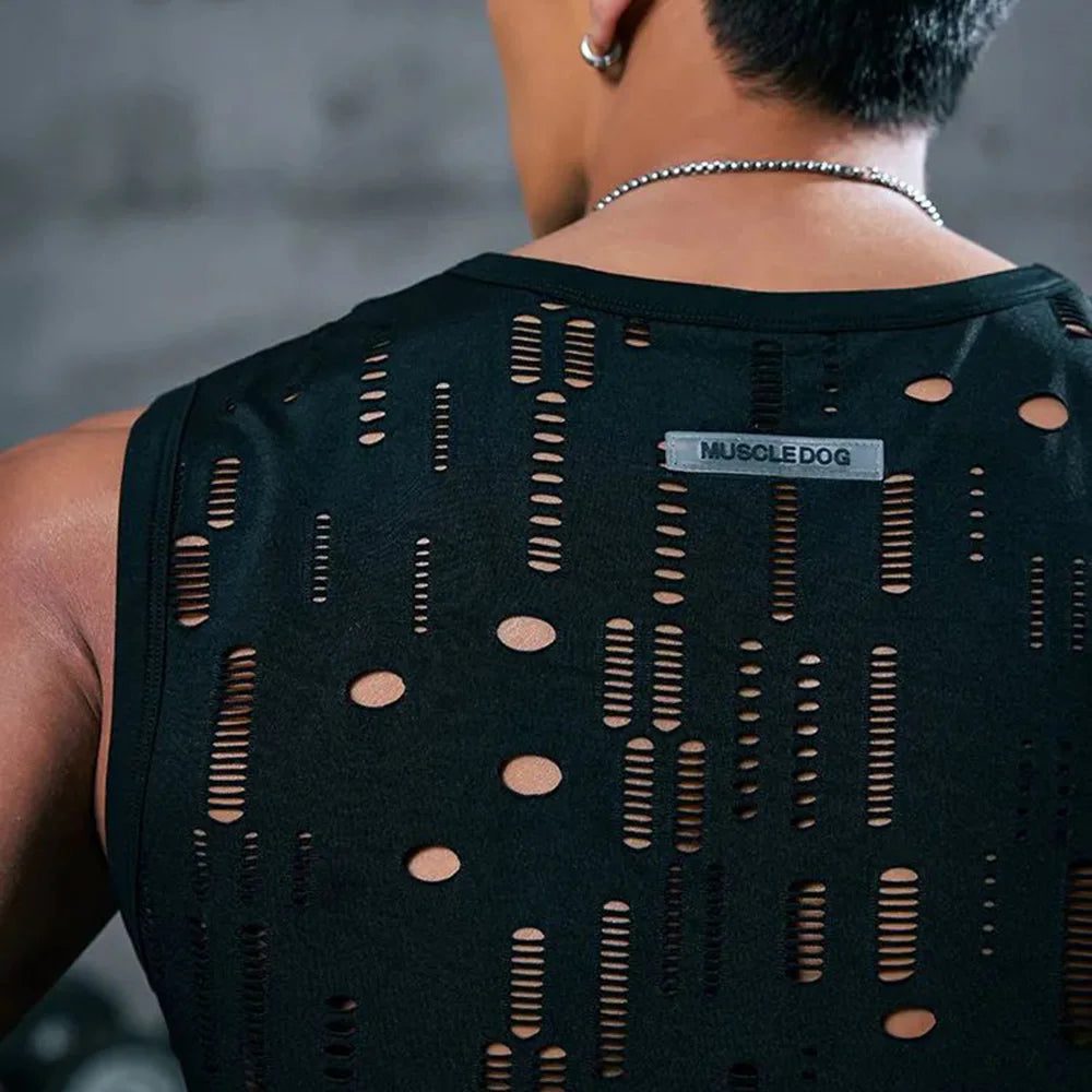 Men's Breathable Mesh Tank Top for Fitness