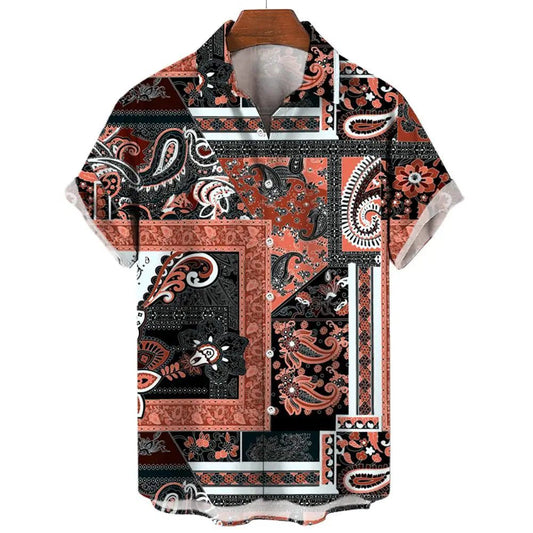 Men's Vintage 3D Print Hawaiian Shirts