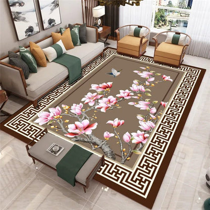 Large Non-Slip Chinese Carpet for Living Room