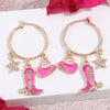 Western Cowboy Hat Boot Earrings for Women