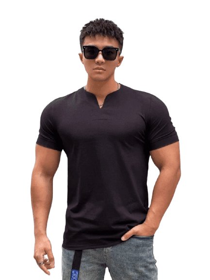 Men's Slim Fit V-Neck T-Shirt - Summer