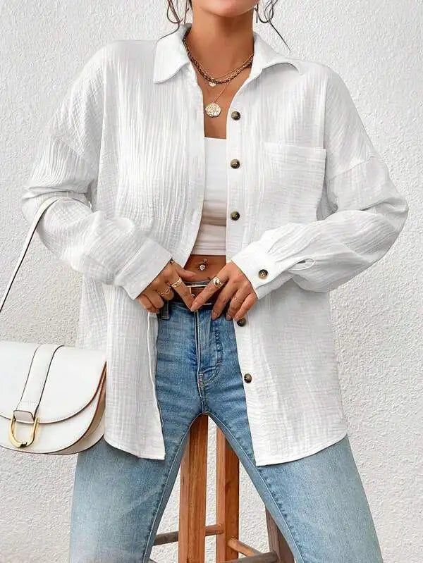 Elegant Long Sleeve Cotton T-Shirts for Women