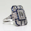 S925 Sterling Silver Sapphire Couple Rings