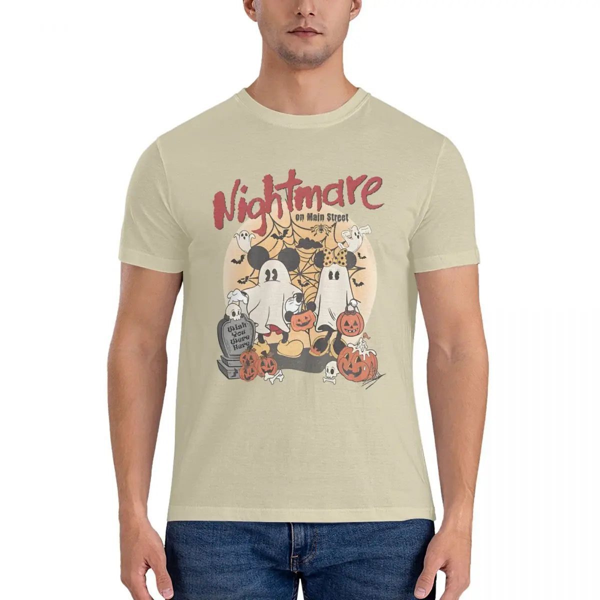 Mickey Minnie Halloween Ghost Men's T-Shirt