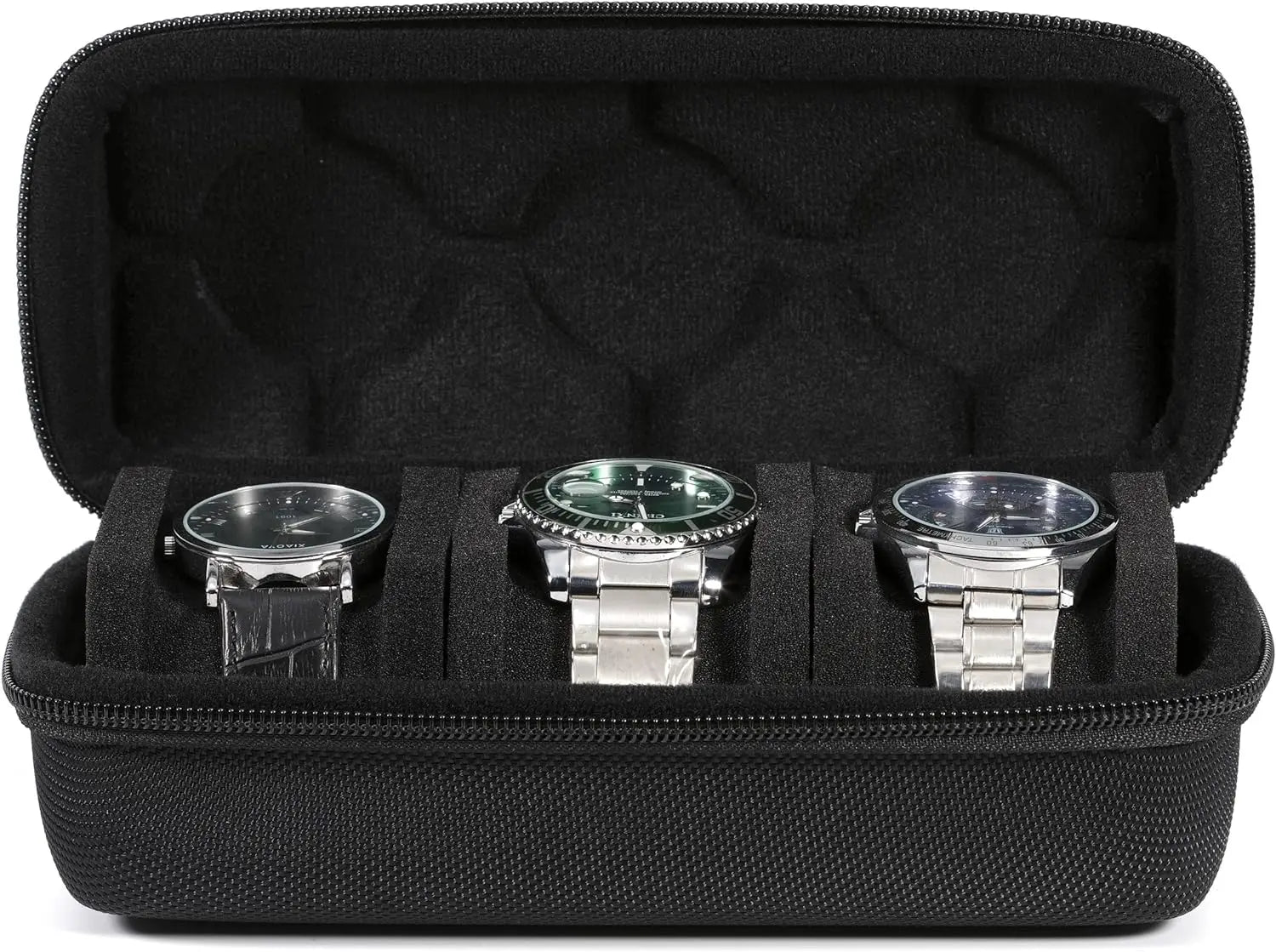 Portable 3 Slot Watch Travel Case Organizer