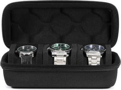 Portable 3 Slot Watch Travel Case Organizer