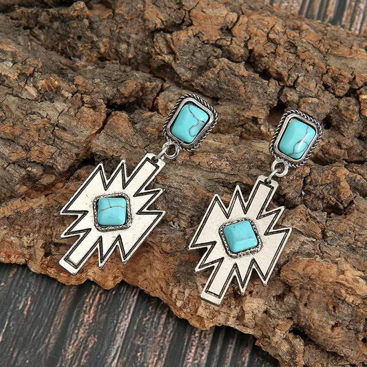 Bulk Western Cowgirl Aztec Dangle Earrings