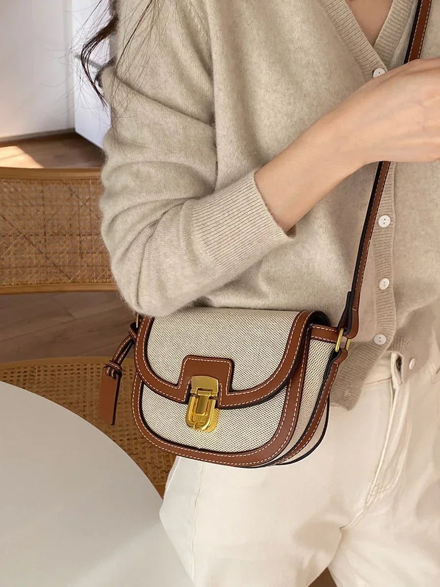2024 Retro One Shoulder Crossbody Saddle Bag