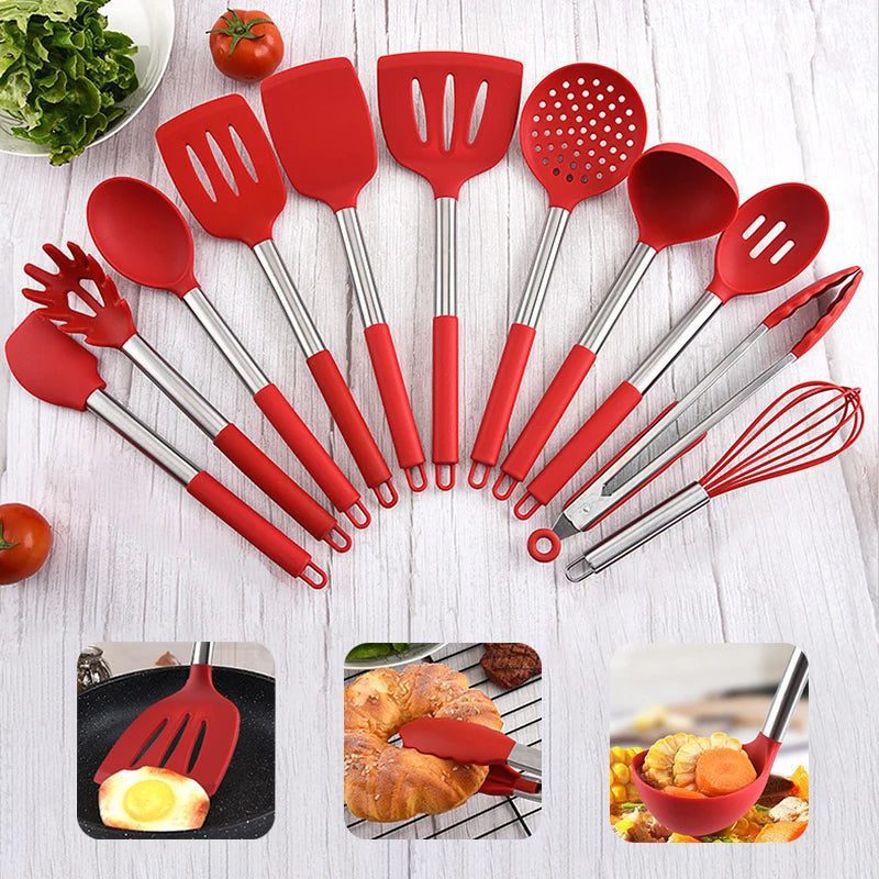 Silicone Utensil Set for Nonstick Cookware