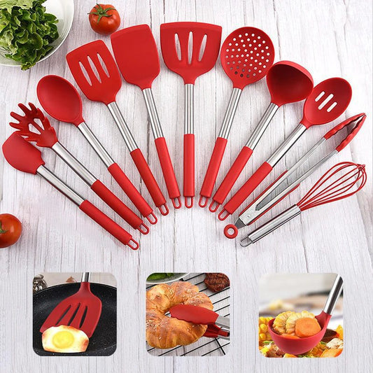 Silicone Utensil Set for Nonstick Cookware