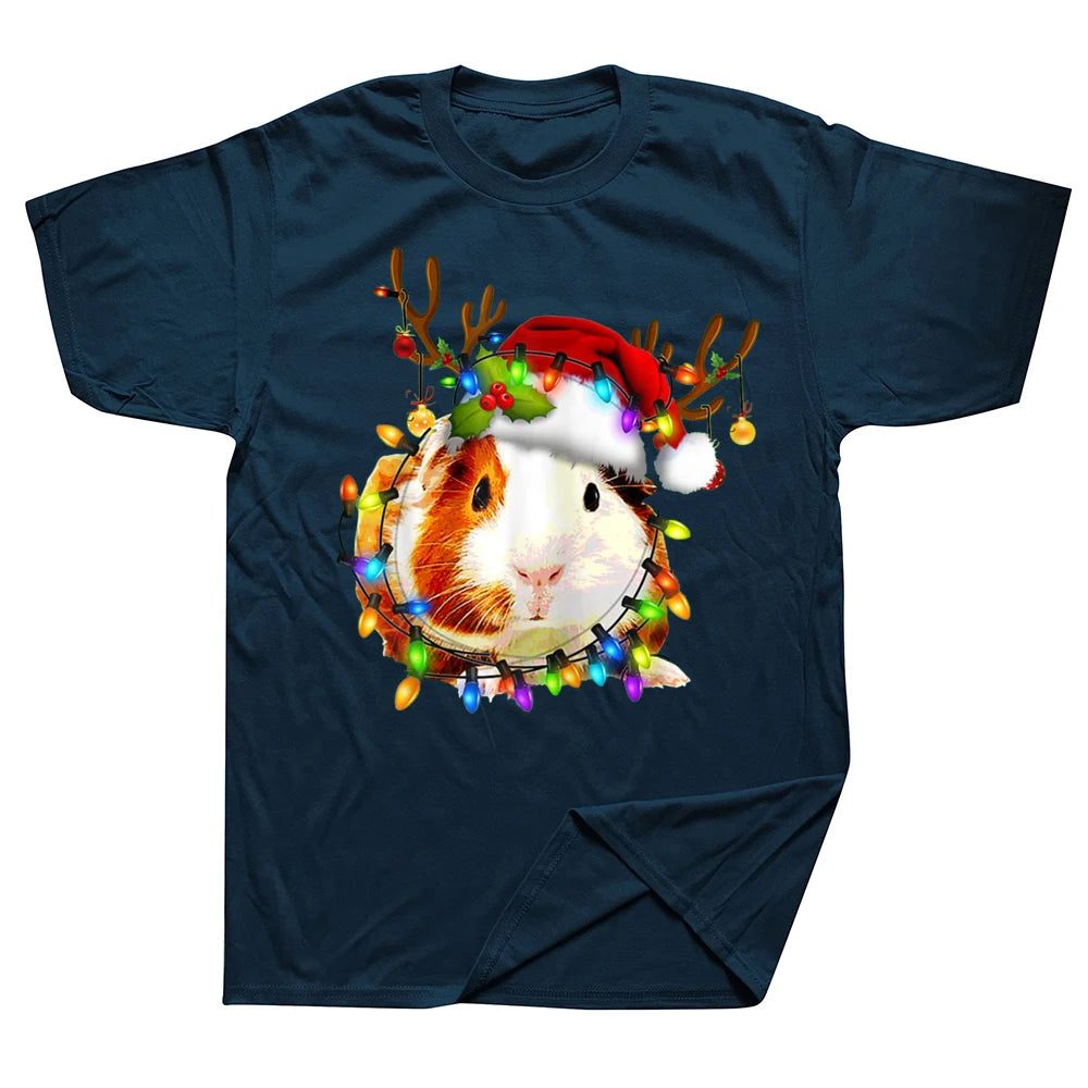 Funny Guinea Pig Christmas T-Shirt for Men