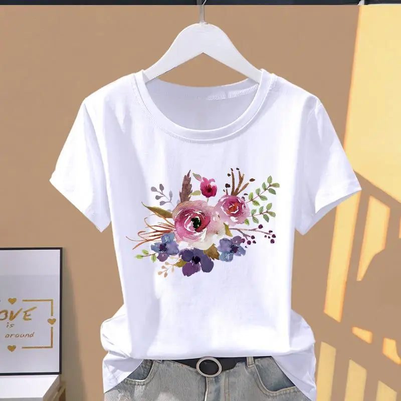 Floral Print Oversized T-Shirt for Women