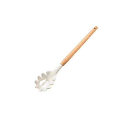 High-Temperature Silicone Utensil Set with Wood