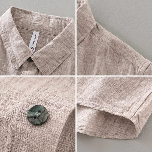 Men's Pure Linen Casual Short Sleeve Shirt