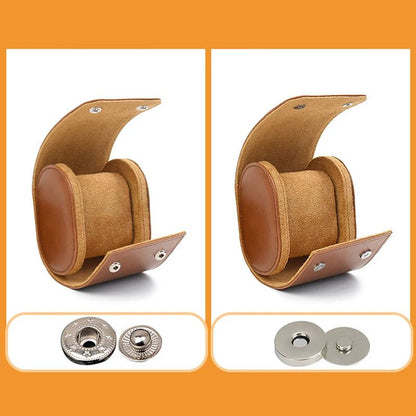 Portable Leather Watch Case for Travel Storage