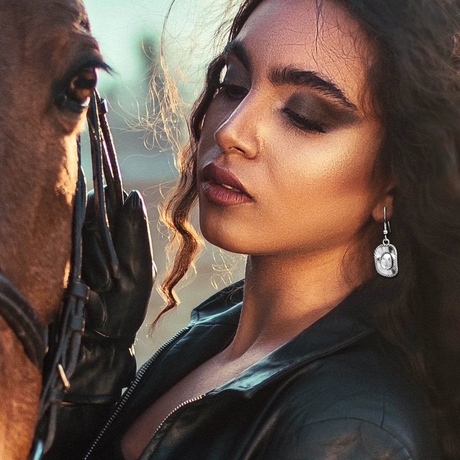 Vintage Cowboy Hat Dangle Earrings for Women