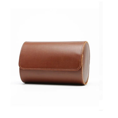 Portable Vintage Leather Watch Roll Travel Case