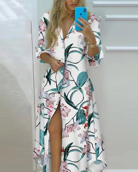 2024 Women's Sexy Polo Neck Dress Shirts