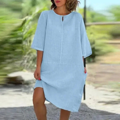 Trendy Cotton Linen Summer Dresses for Women