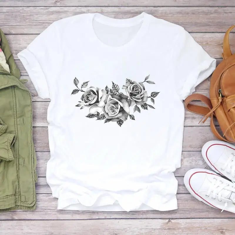 Floral Print Oversized T-Shirt for Women