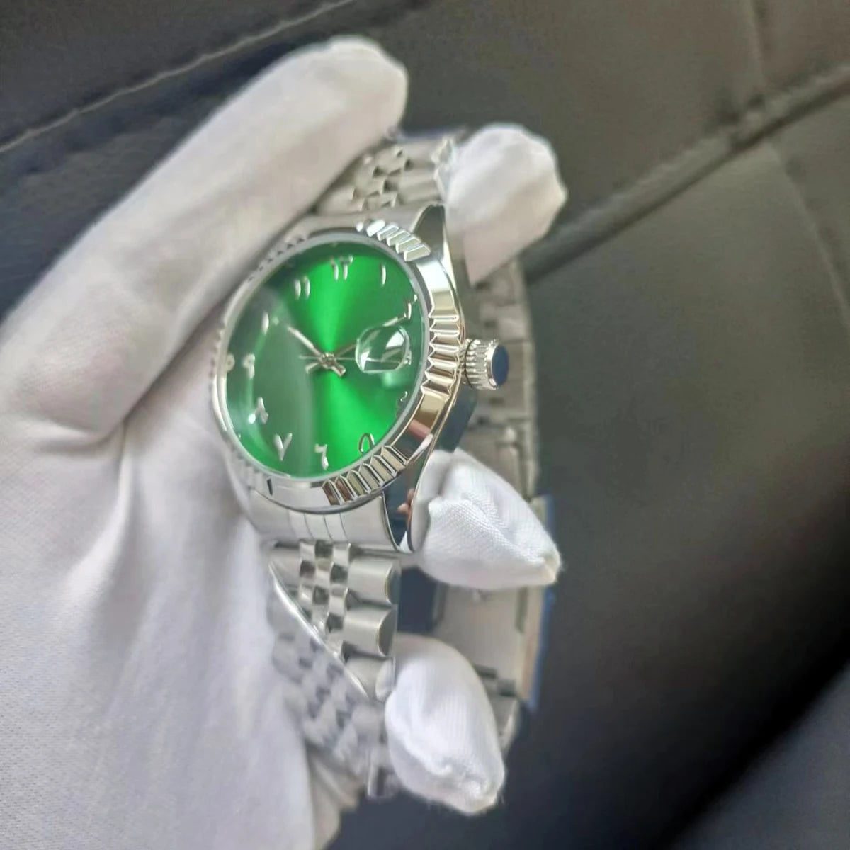 Unisex Baby Blue Mechanical Waterproof Wristwatch