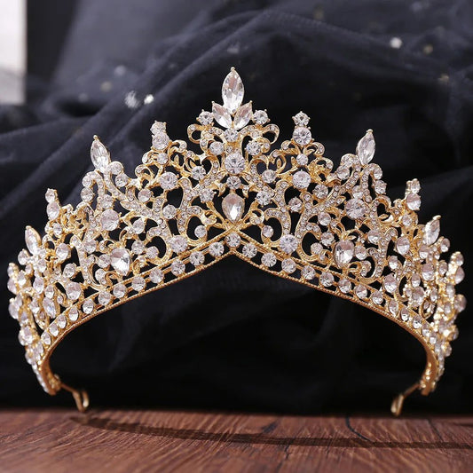 Luxury Crystal Tiara for Bridal Hair Jewelry