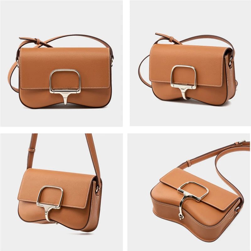 Trendy Cowhide Leather Crossbody Bags for Women