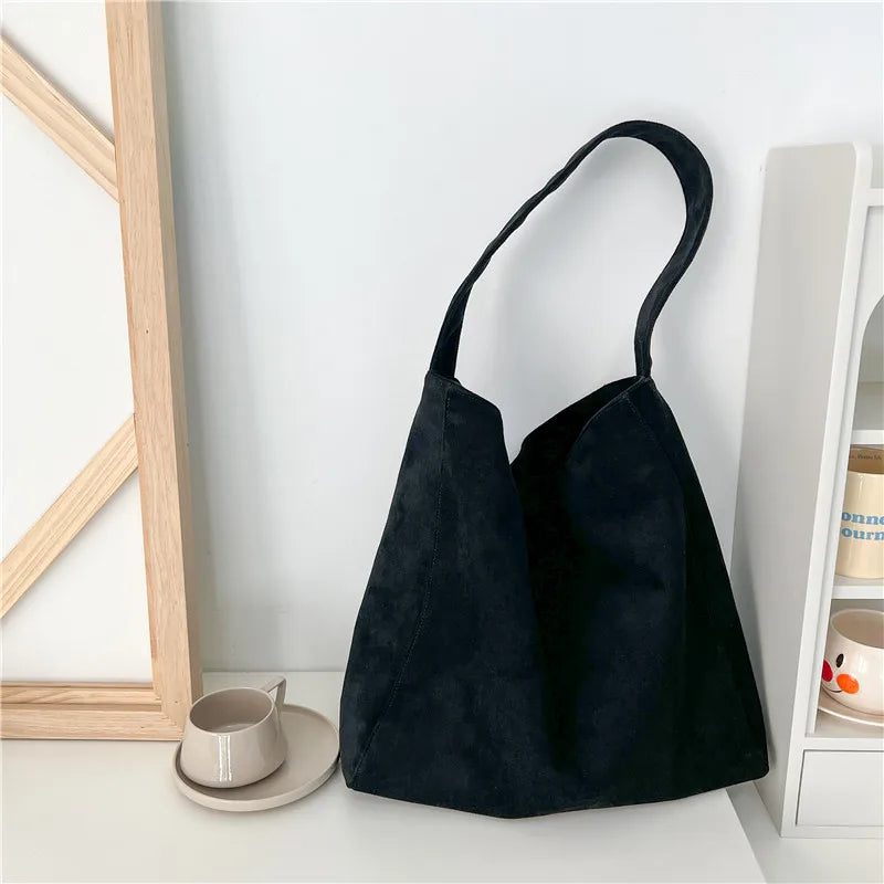 Large Capacity Faux Suede Tote Bag 2024