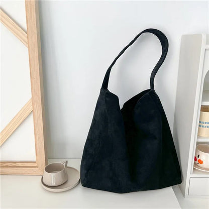 Large Capacity Faux Suede Tote Bag 2024