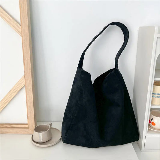 Large Capacity Faux Suede Tote Bag 2024