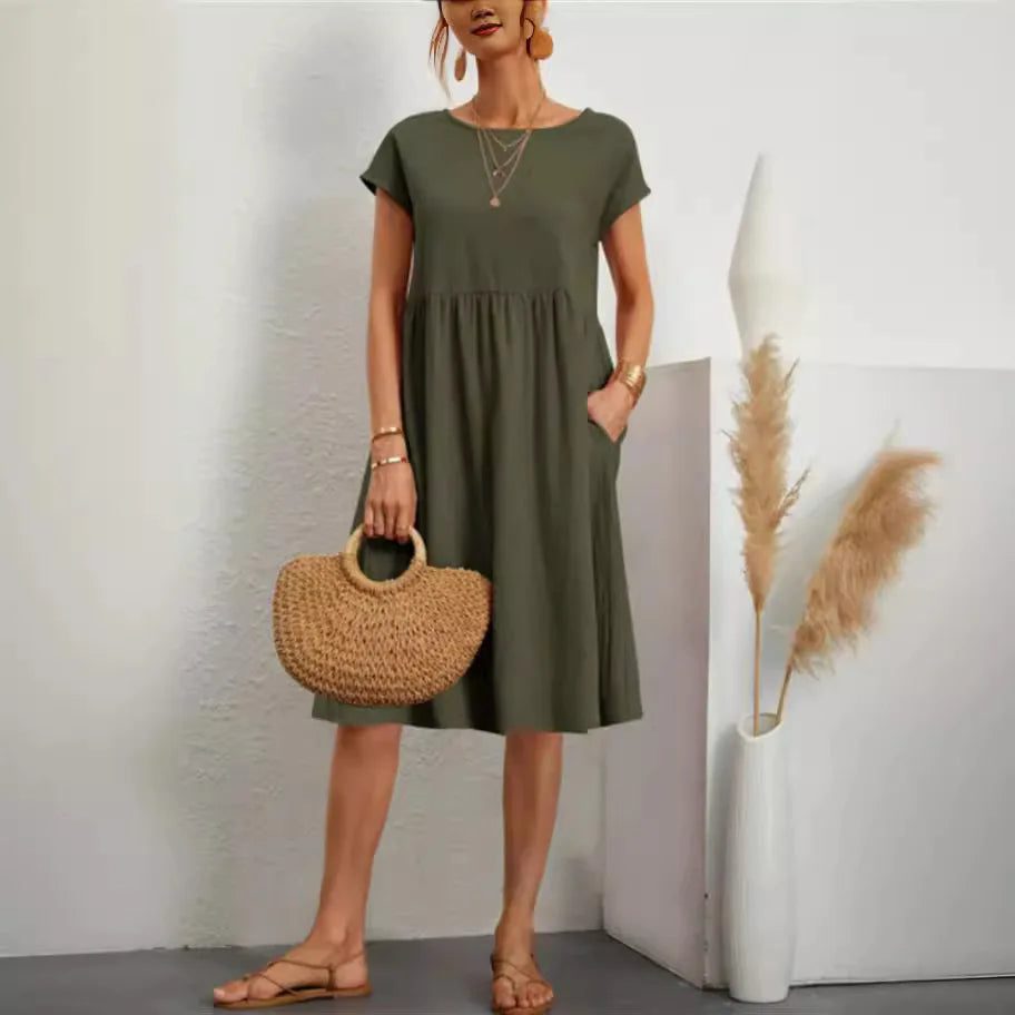 Chic Summer Cotton Linen Dresses for Women