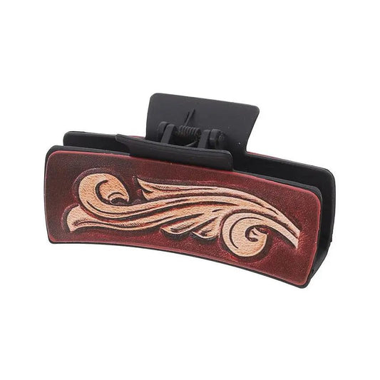 Western Hair Claw Clip with Sunflowers Cactus