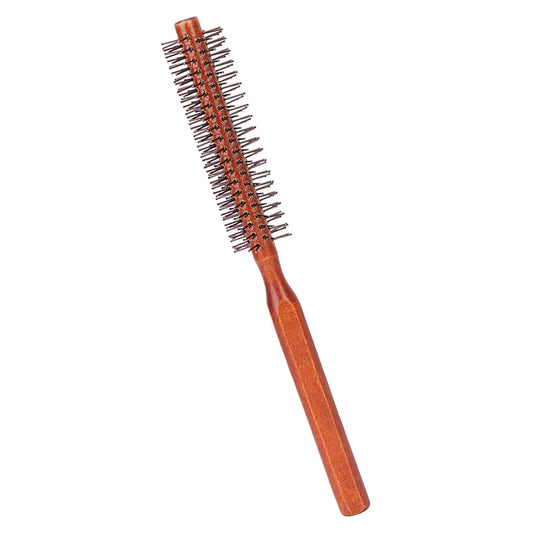 Small Round Wooden Hair Brush for Curling