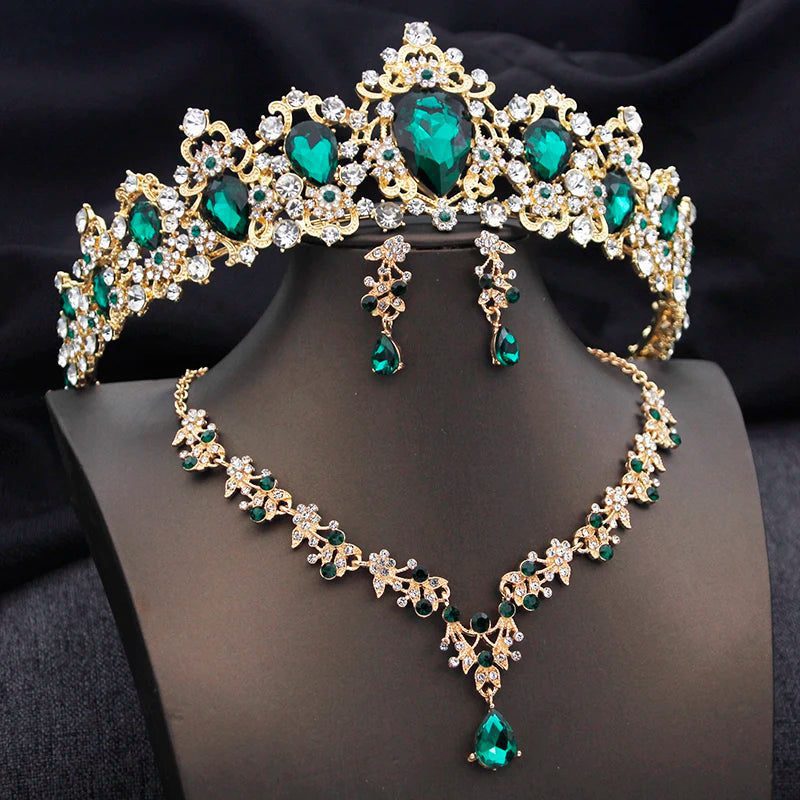 Luxury Bridal Crown Jewelry Set for Weddings