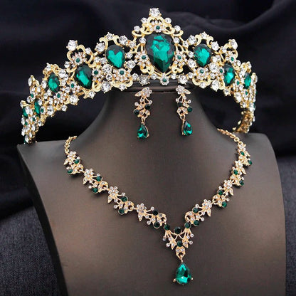 Luxury Bridal Crown Jewelry Set for Weddings