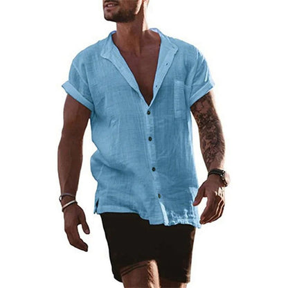 Men's Plus Size Cotton Linen Summer Shirts