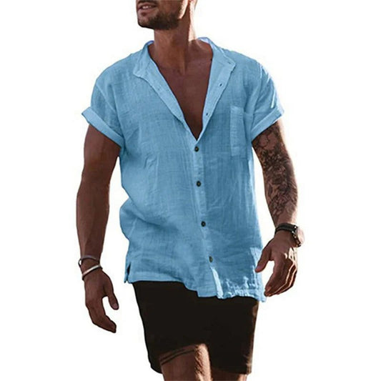 Men's Plus Size Cotton Linen Summer Shirts