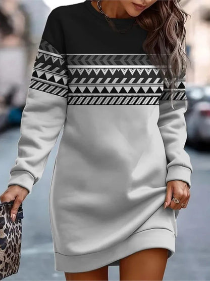 Autumn Winter Casual Loose Sweatshirt Dress