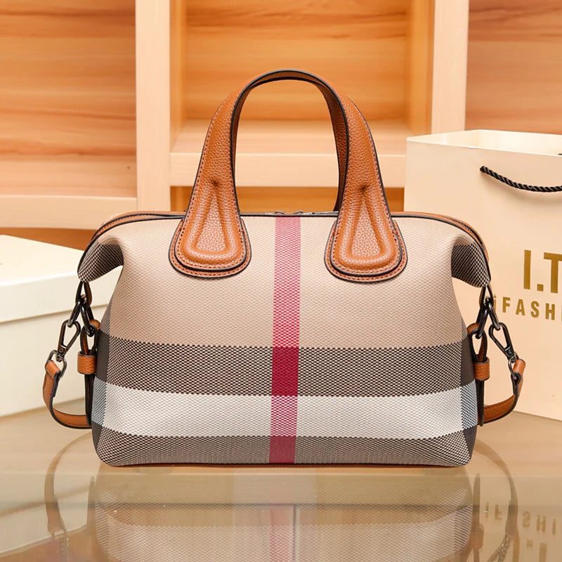 2024 Luxury Plaid Canvas Crossbody Handbags