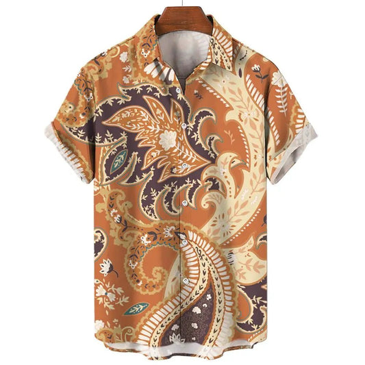 Men's Vintage 3D Print Hawaiian Shirts