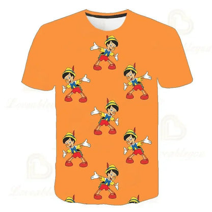 2024 Anime Pinocchio 3D Print T-Shirt