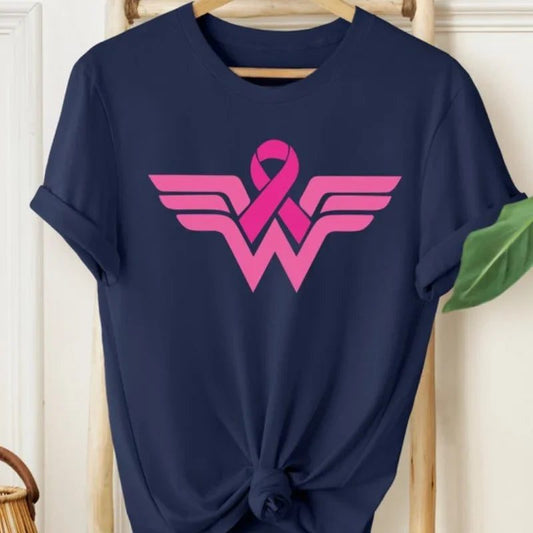 Empower Women: Cotton T-Shirt for Cancer Awareness