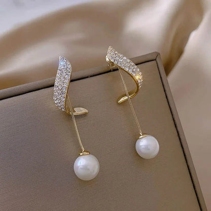 Elegant Imitation Pearl Dangle Earrings for Weddings