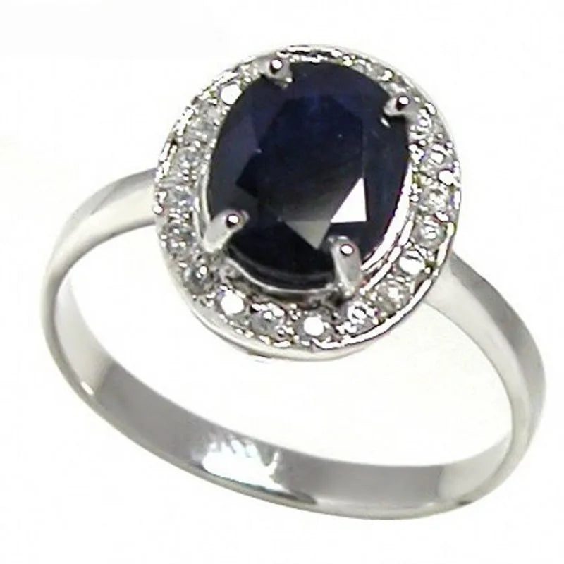 Elegant White Gold Sapphire Wedding Band