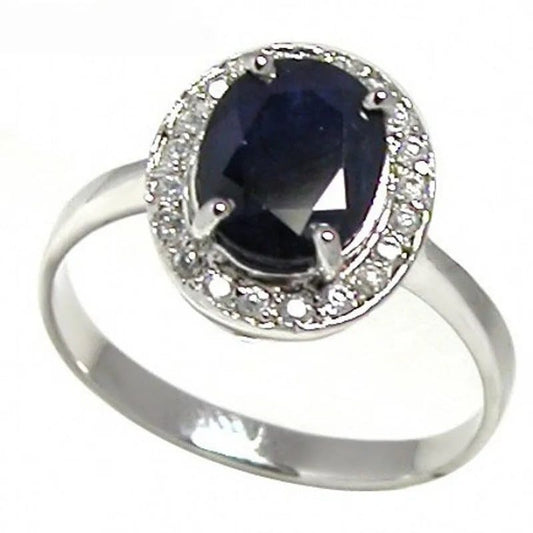 Elegant White Gold Sapphire Wedding Band
