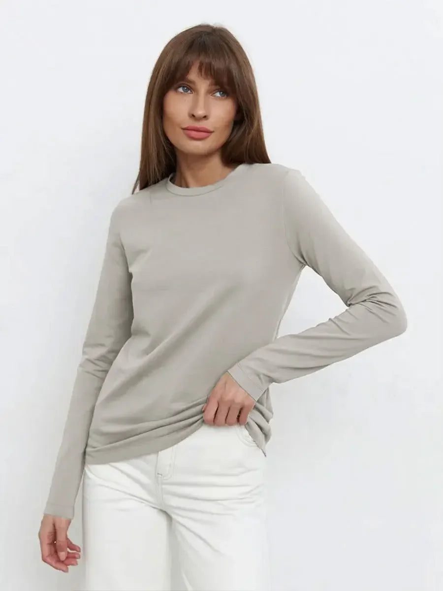 Trendy Long Sleeve Cotton T-Shirts for Women