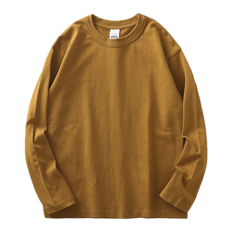 Heavyweight Cotton Long Sleeve T-Shirt for Men